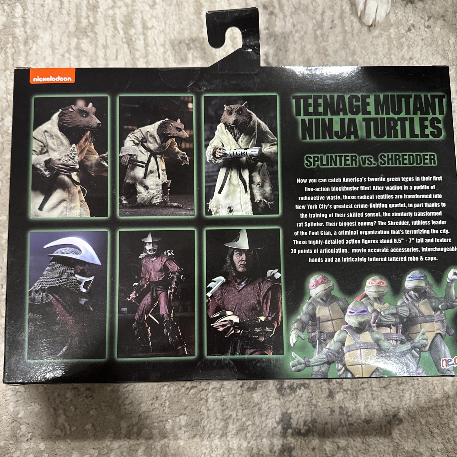 NECA Splinter and Shredder 2 pack TMNT Teenage Mutant Ninja Turtles NEW & SEALED