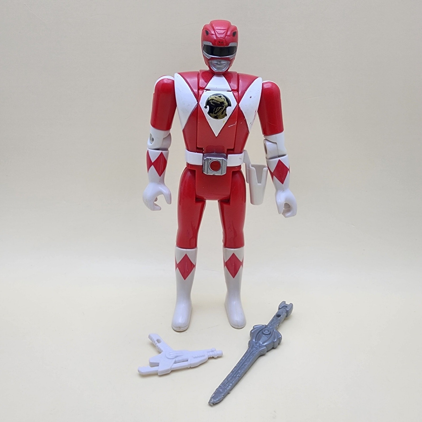 POWER RANGERS MMPR Flip-Heads Lot of 5 RED BLACK BLUE Complete & GREEN PINK Near
