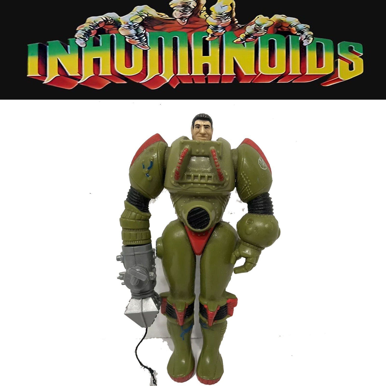 Inhumanoids Terra Scout Earth Corps vehicle & Herc Armstrong Figure 1986 Hasbro