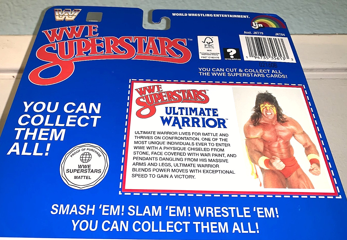 WWE SUPERSTARS LJN 2026 ULTIMATE WARRIOR BLACK CARD CHASE 8″ FIG. NEW! W/POSTER