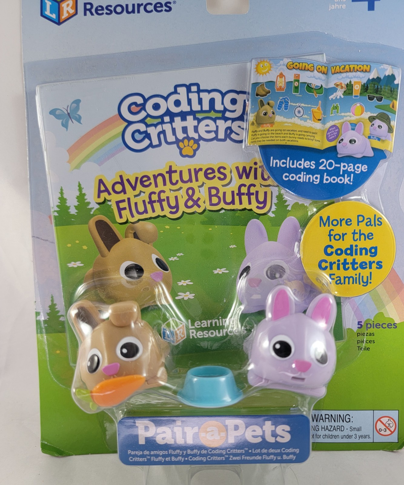 NEW Pair-a-Pet Fluffy Buffy Coding Critters Learning Resources Bunny Figures