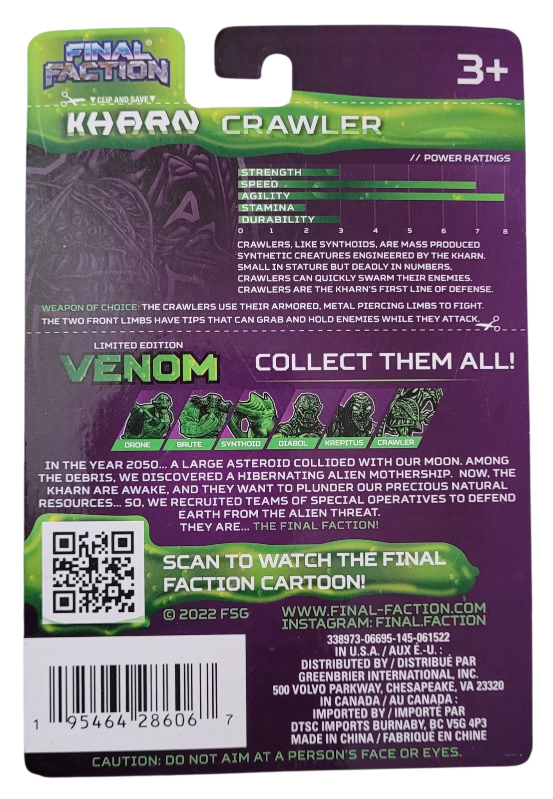 Final Faction Limited Edition Poisonous Brute Drone Crawler Synthoid 4 Figures