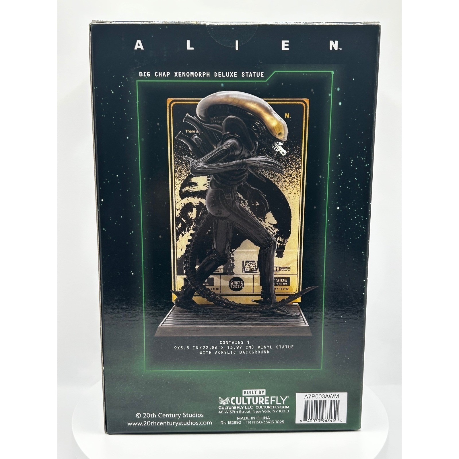 CultureFly Alien Big Chap Xenomorph 9″ Deluxe Statue Vinyl Acrylic Display. New