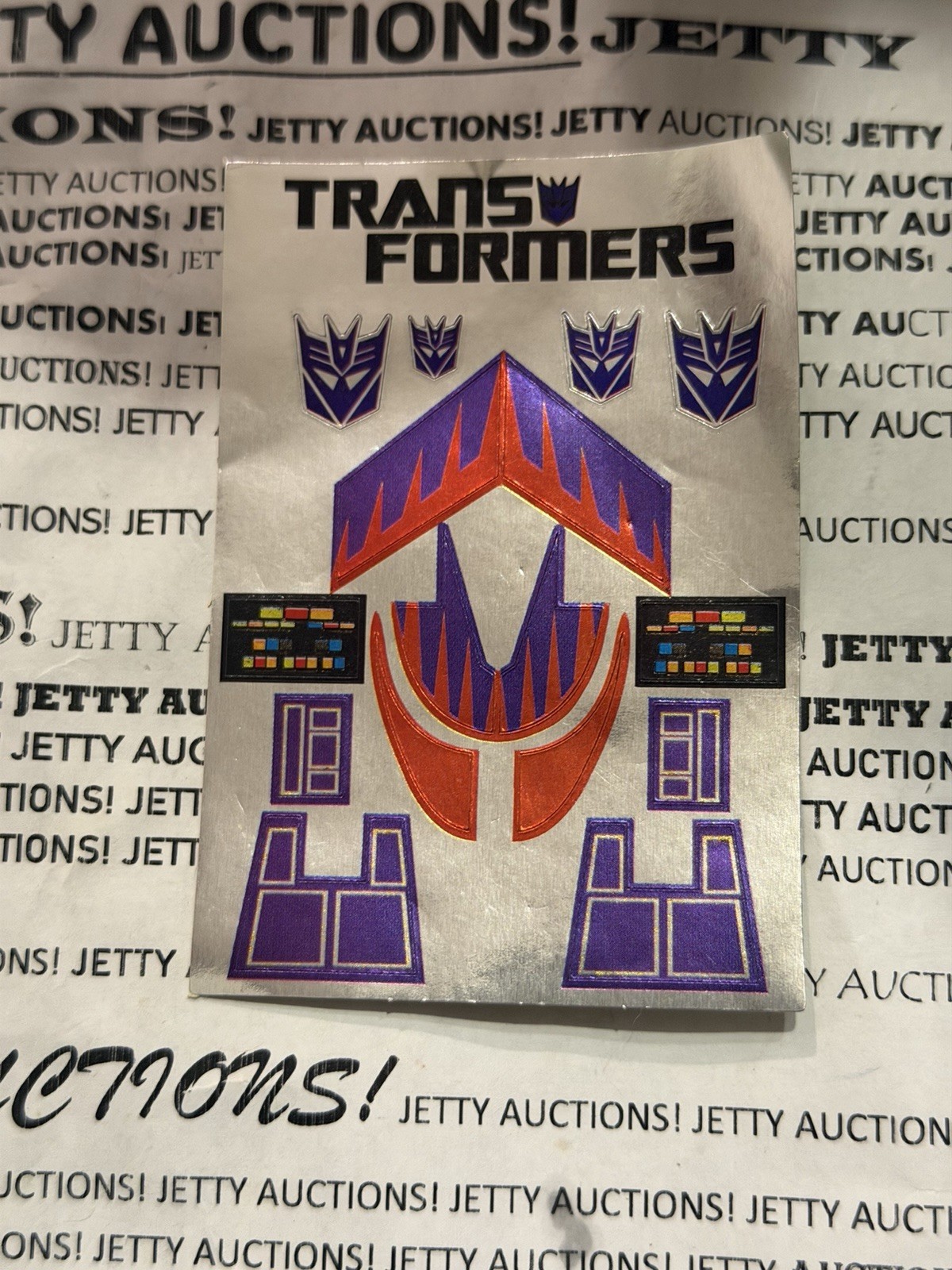 Transformers Voyager Class Cyclonus Hasbro Decal Sticker Sheet Unused