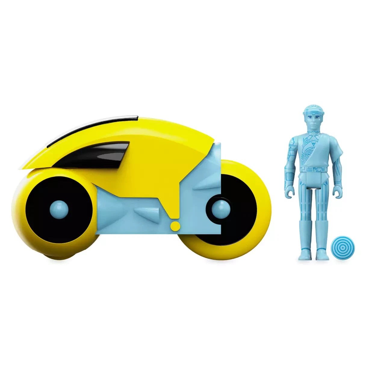 Disney Parks Super7 ReAction Figures Tron Lightcycle Set Red Yellow Orange