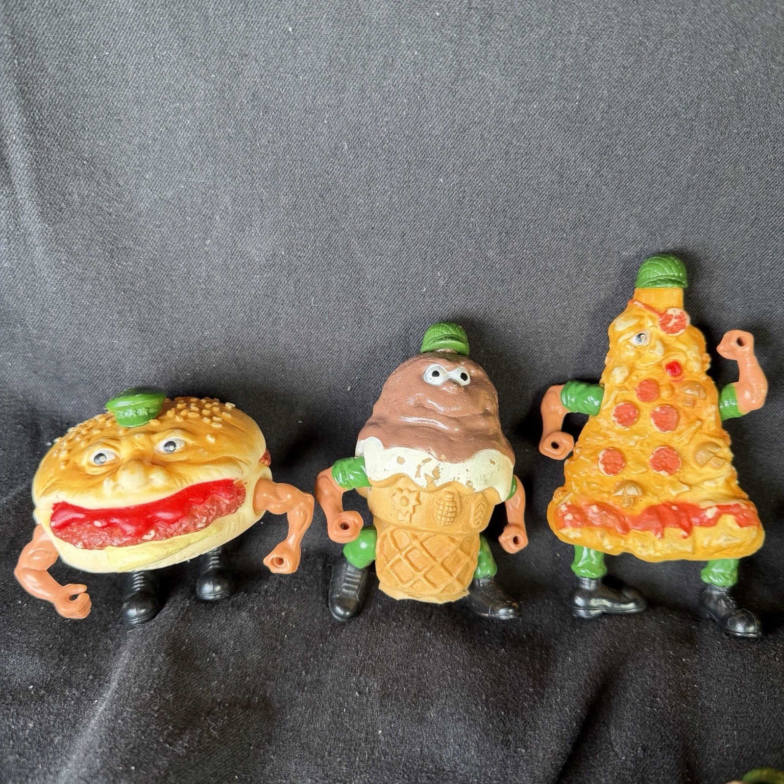Lot Of 8 Food Fighters 1988 Mattel Action Figures – Read and See Photos