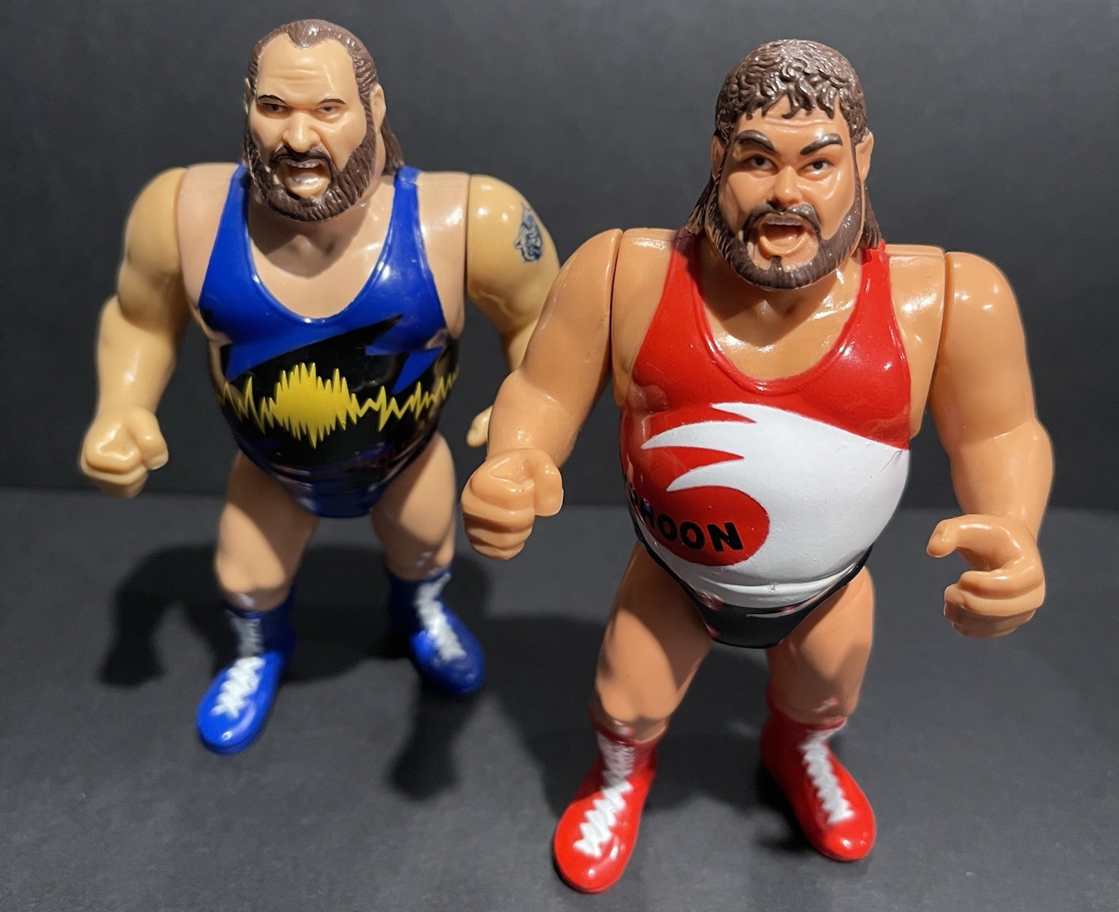 WWF Hasbro The Natural Disasters Earthquake Typhoon Figures 1992 Series 3 WWE