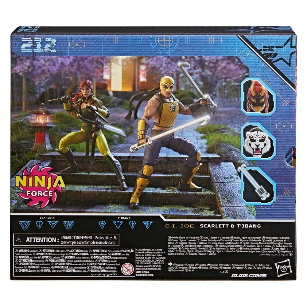 PRESALE Hasbro GI Joe Classified Ninja Force Scarlett & T’Jbang 2-Pack 6in