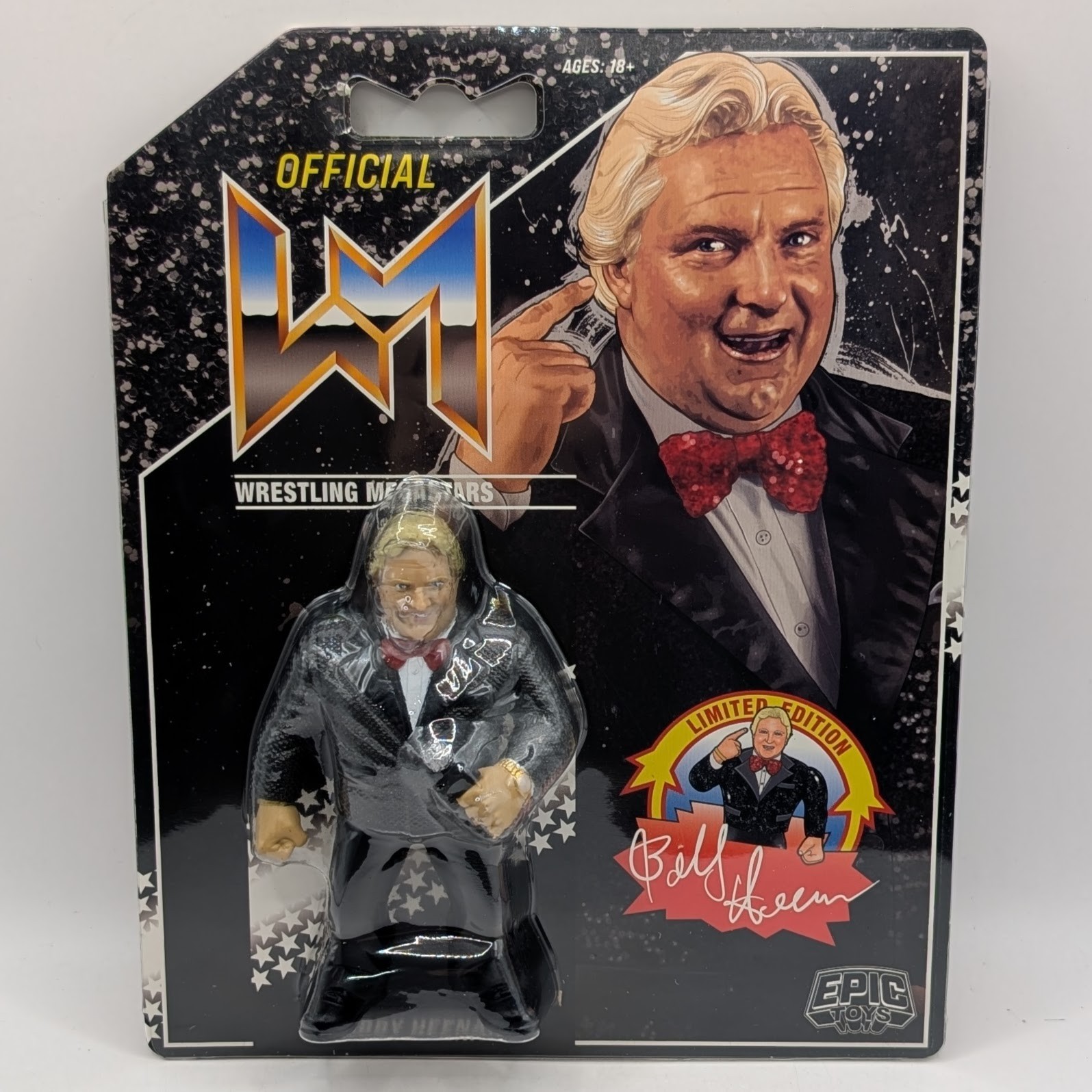 Epic Toys Wrestling Megastars 2024 Limited Edition Bobby Heenan MOC Black Suit