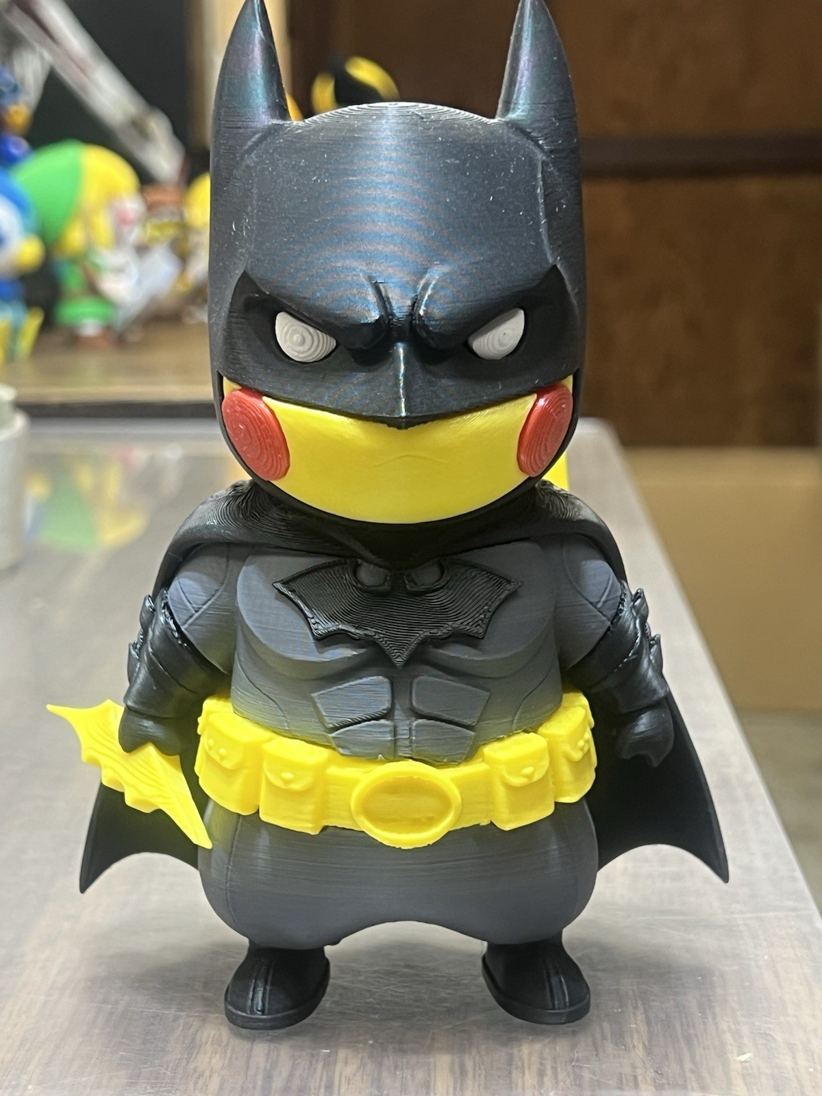 Pokemon Pikachu as Batman 3D Printed Display 6 inch