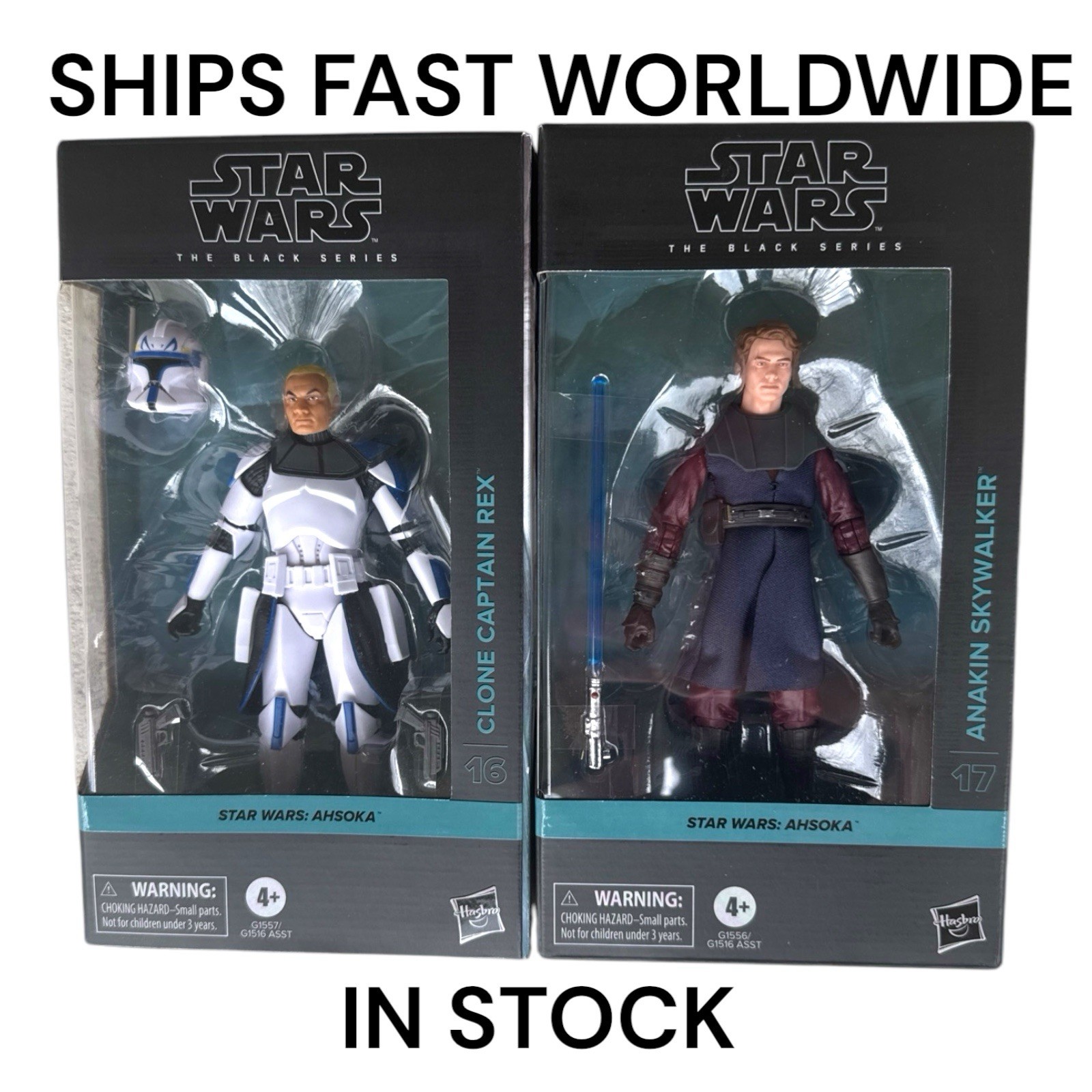 Star Wars: Ahsoka Black Series 6″ CLONE CAPTAIN REX & ANAKIN SKYWALKER