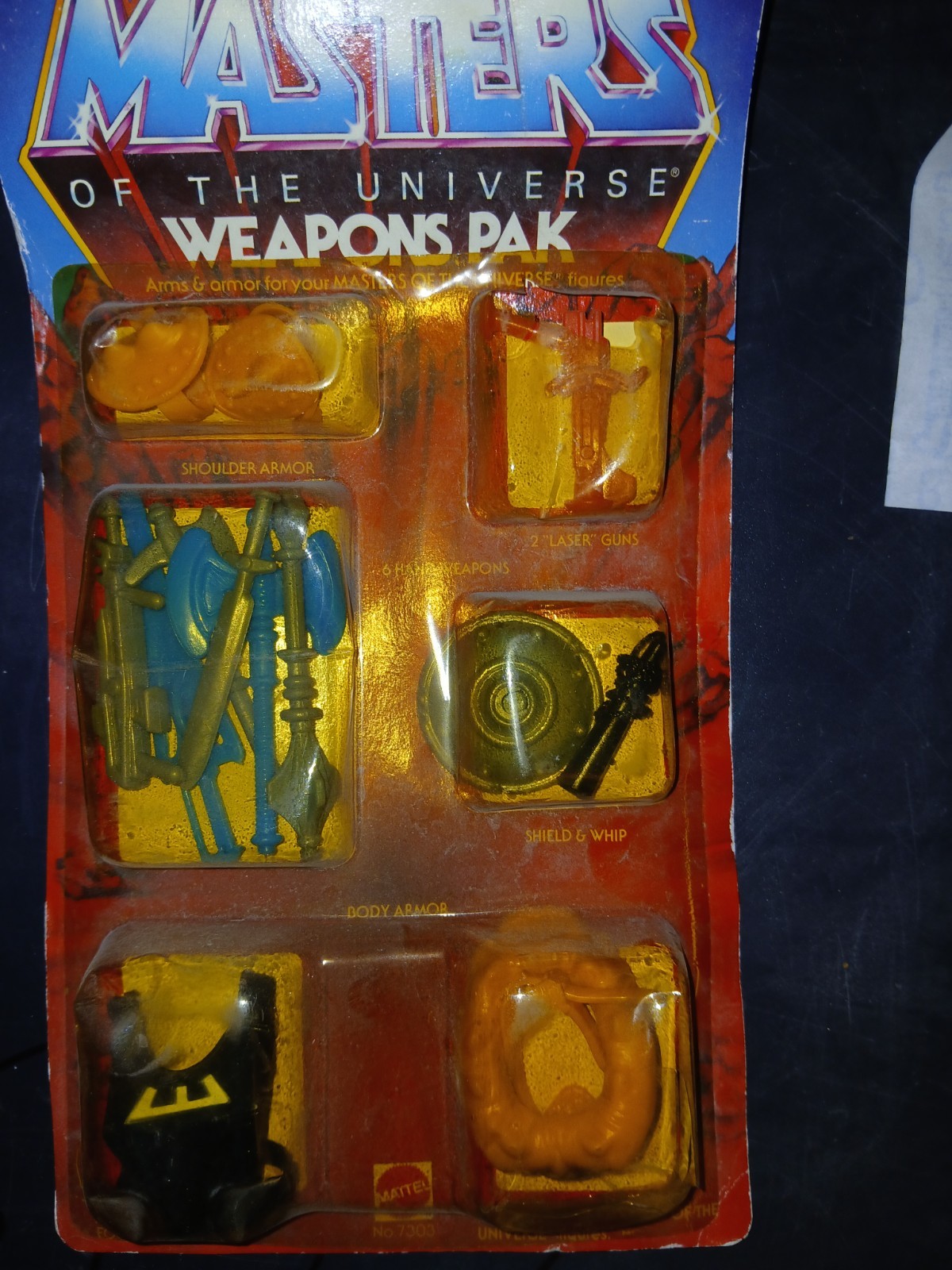 Vtg Original 1983 MASTERS OF THE UNIVERSE WEAPONS PAK MOTU No 7303 Sealed MOC