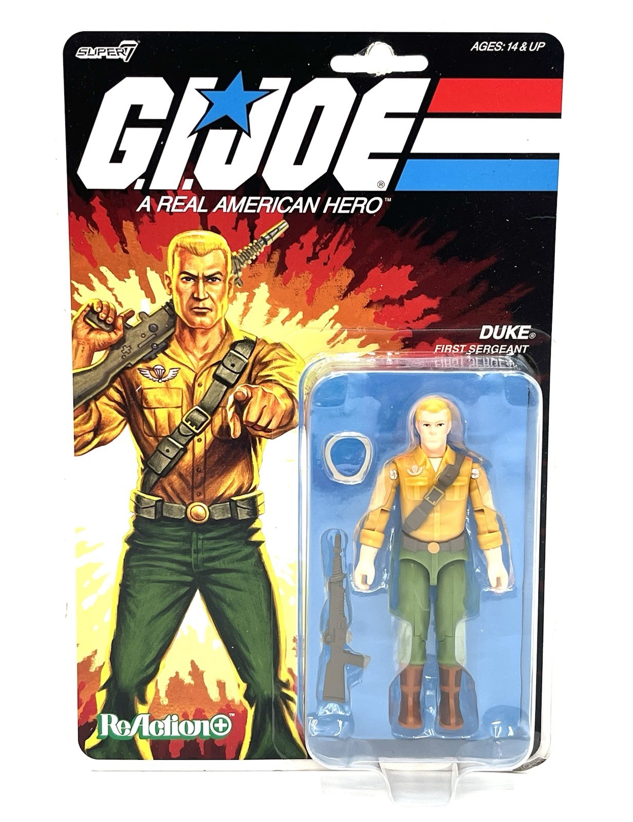 Super7 G.I. Joe Duke First Sergeant O-Ring Action Figure Carded 3.75”