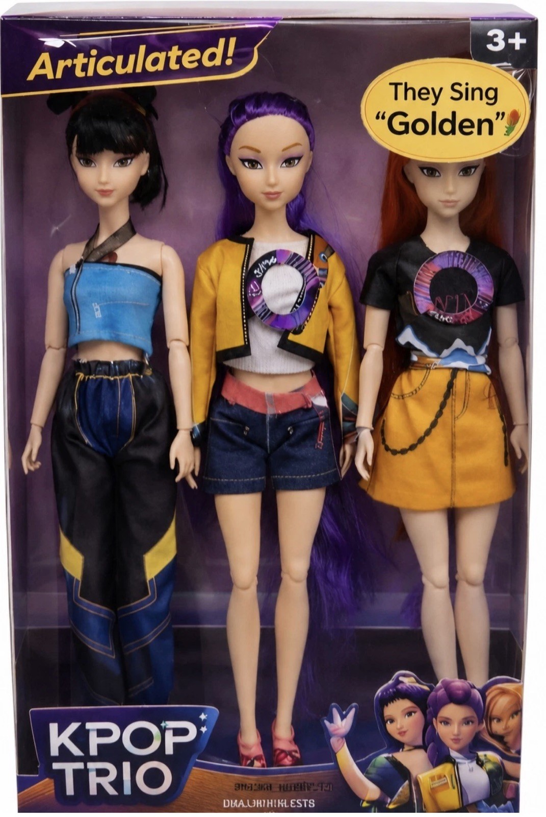 Kpop Demon Hunter Dolls Singing 11.8″ Set Of 3
