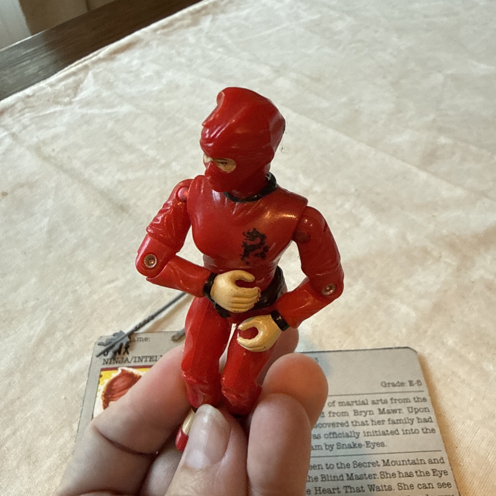 GI JOE JINX 1987 ARAH Tight Joints With Card