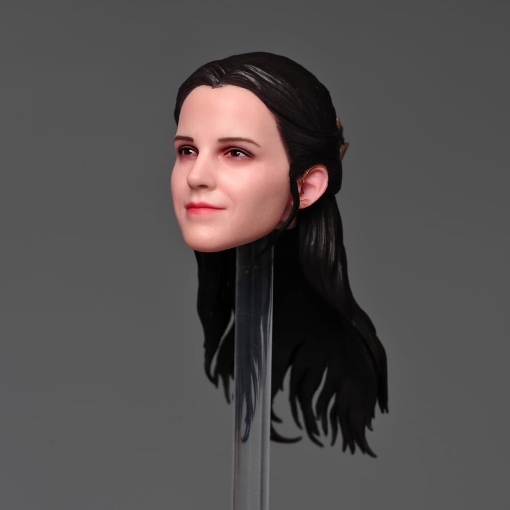 US Stock 1:6 Beauty Girl Head Sculpture Carve Fit Woman Seamless Figure Body Toy