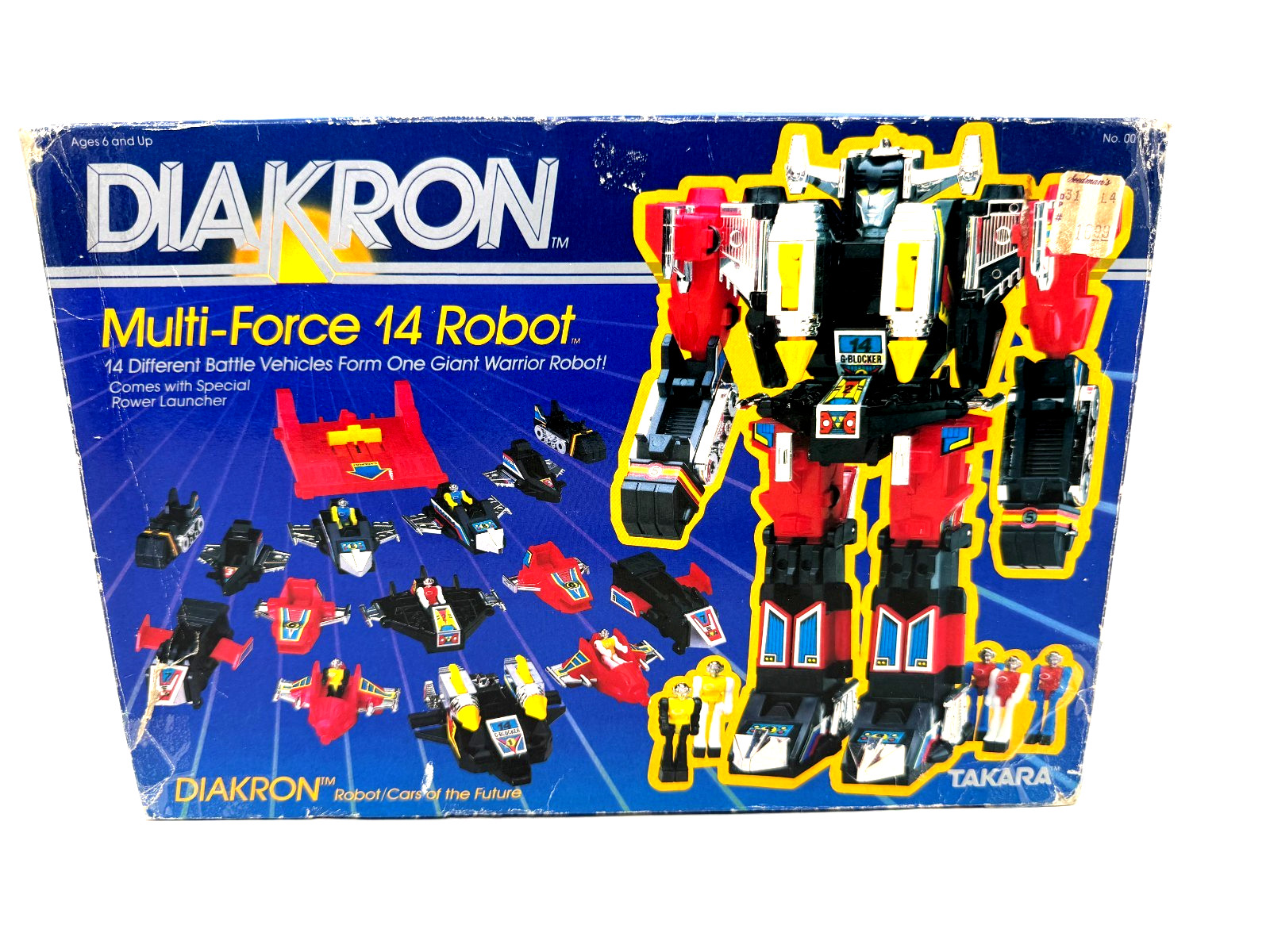 Takara 1983 Diakron Multi-Force 14 Diaclone Blocker Transformer W/ Figures & Box