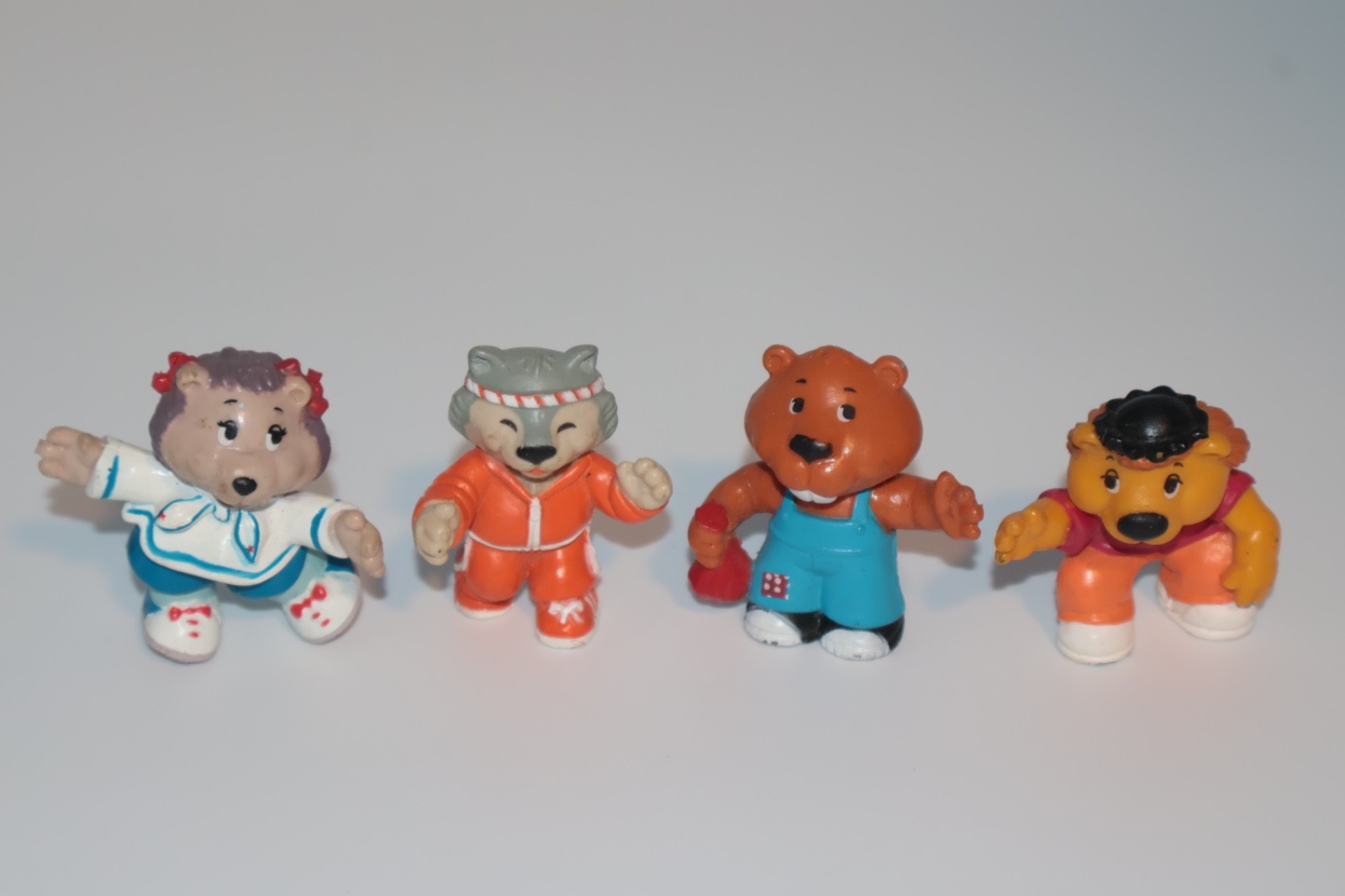 Vintage 1980s Get Along Gang 2″ PVC Figures Lot Of 4 Tomy 1984 Vinyl Toys