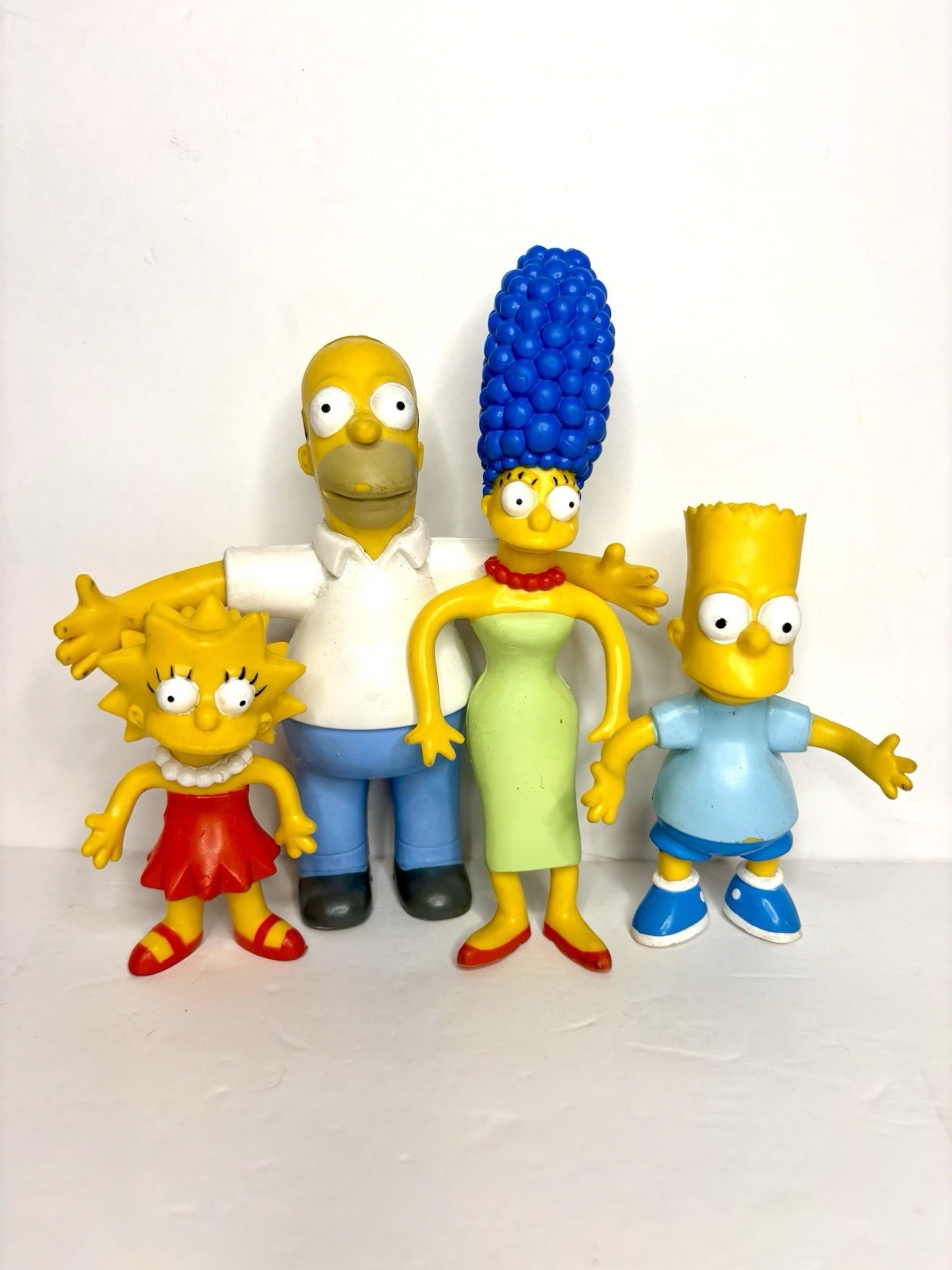 Vintage 1990 The Simpsons Jesco Bendable PVC Figures Lot – BART LISA HOMER MARGE