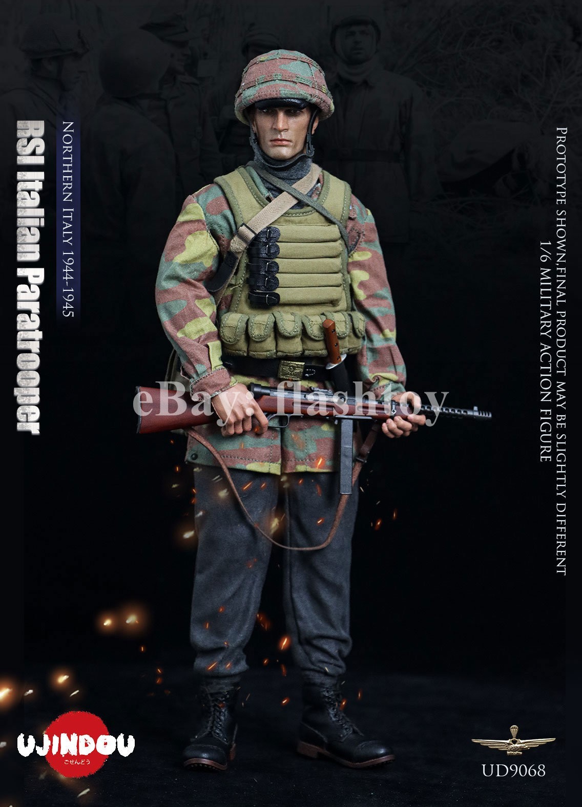 Presale UJINDOU UD9068 1/6 RSI Italian Paratrooper Northern Italy Action Figure