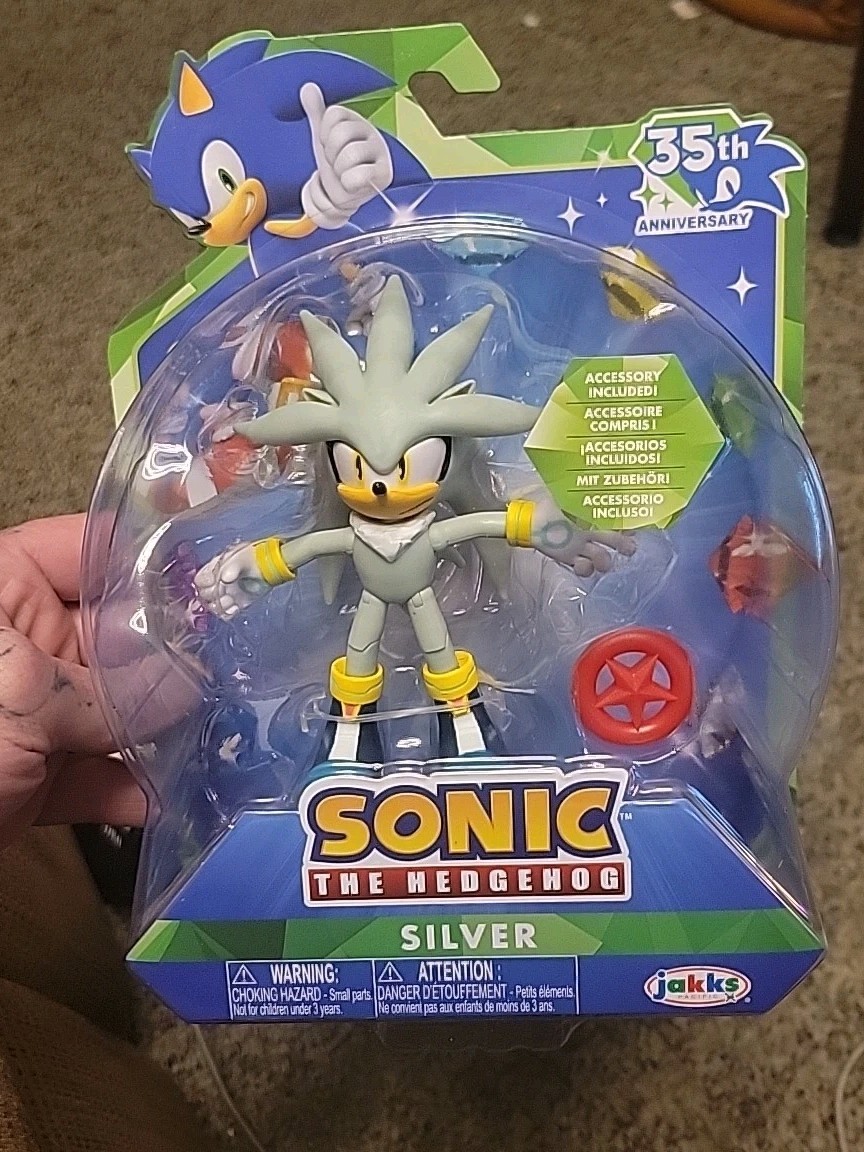 Jakks Pacific Sonic 35th Anniversary Silver NEW/SEALED Collectible Figure