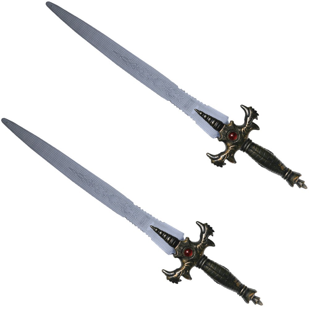 Set of 2, Halloween Knight Sword Toy, Costume Dragon Slayer Fantasy, 21 Inches