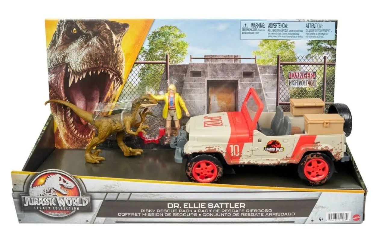 Mattel Jurassic World Legacy Collection Dr. Ellie Sattler Risky Rescue Pack New