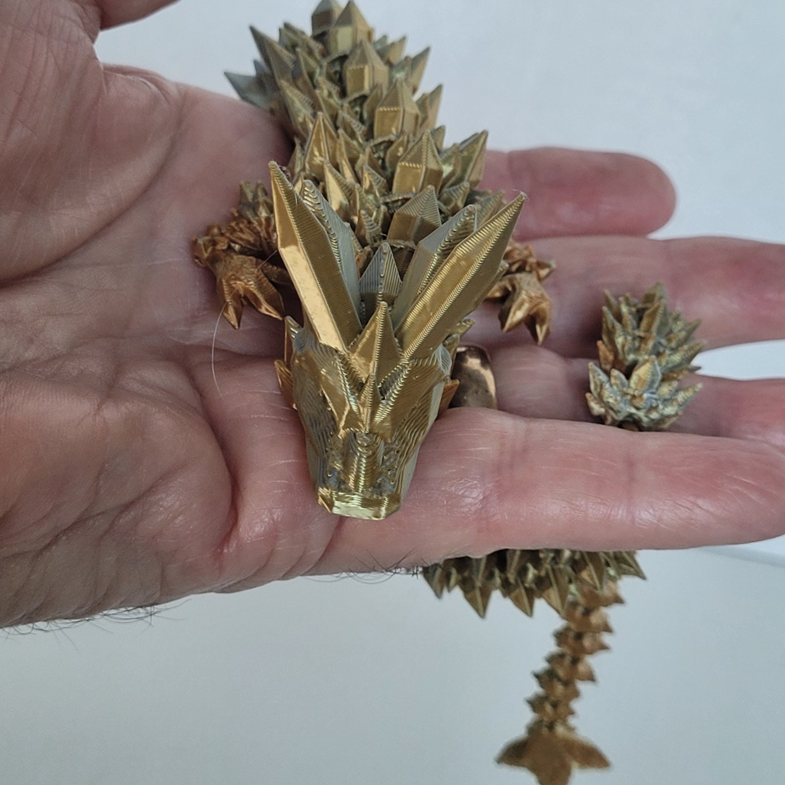 3D Printed Dragon Crystal Fully Articulated 14 Inches Fidget Toys Home Office
