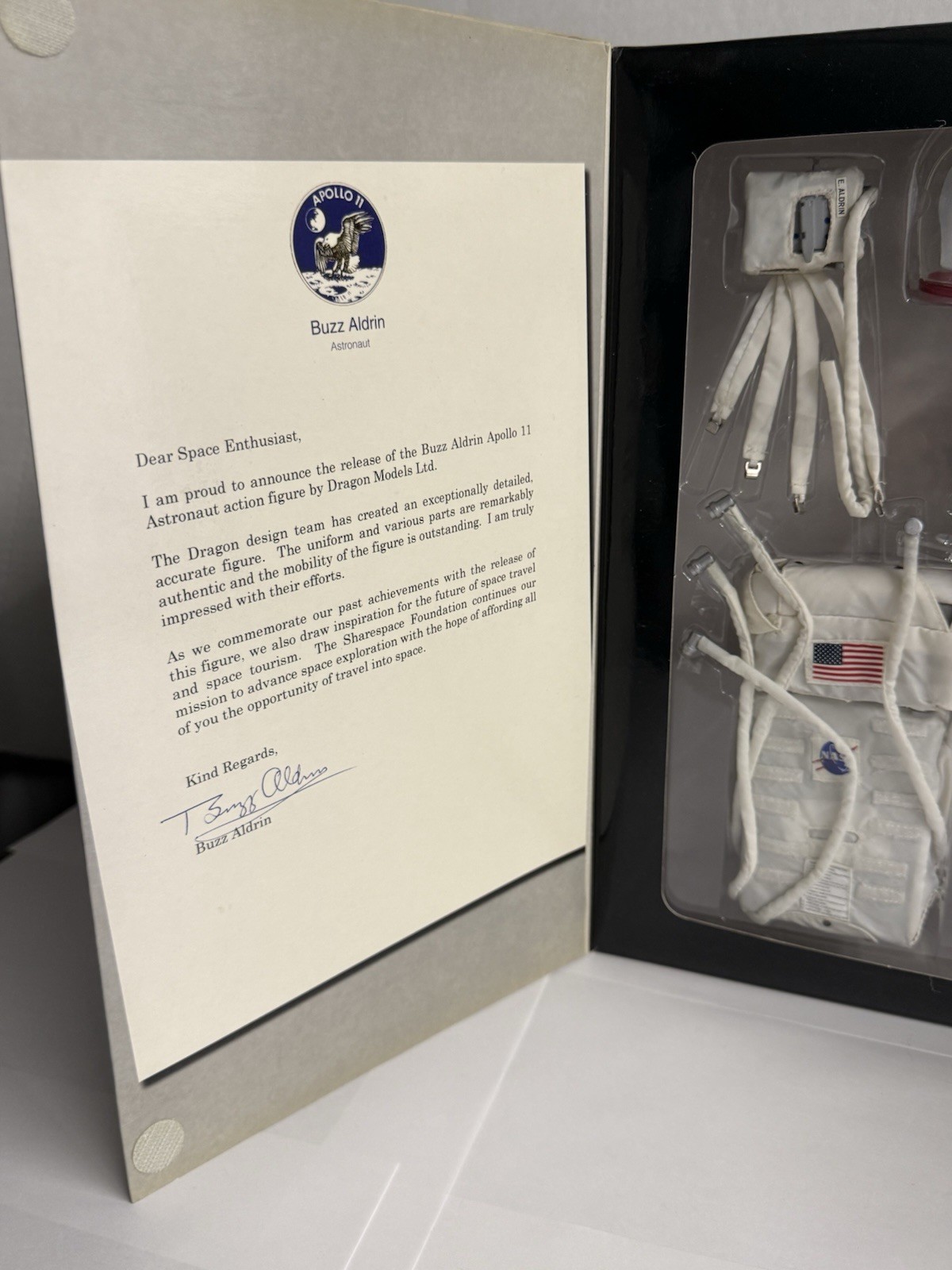 Dragon Buzz Aldrin Action Figure Apollo 11 Astronaut 2002 New In Box