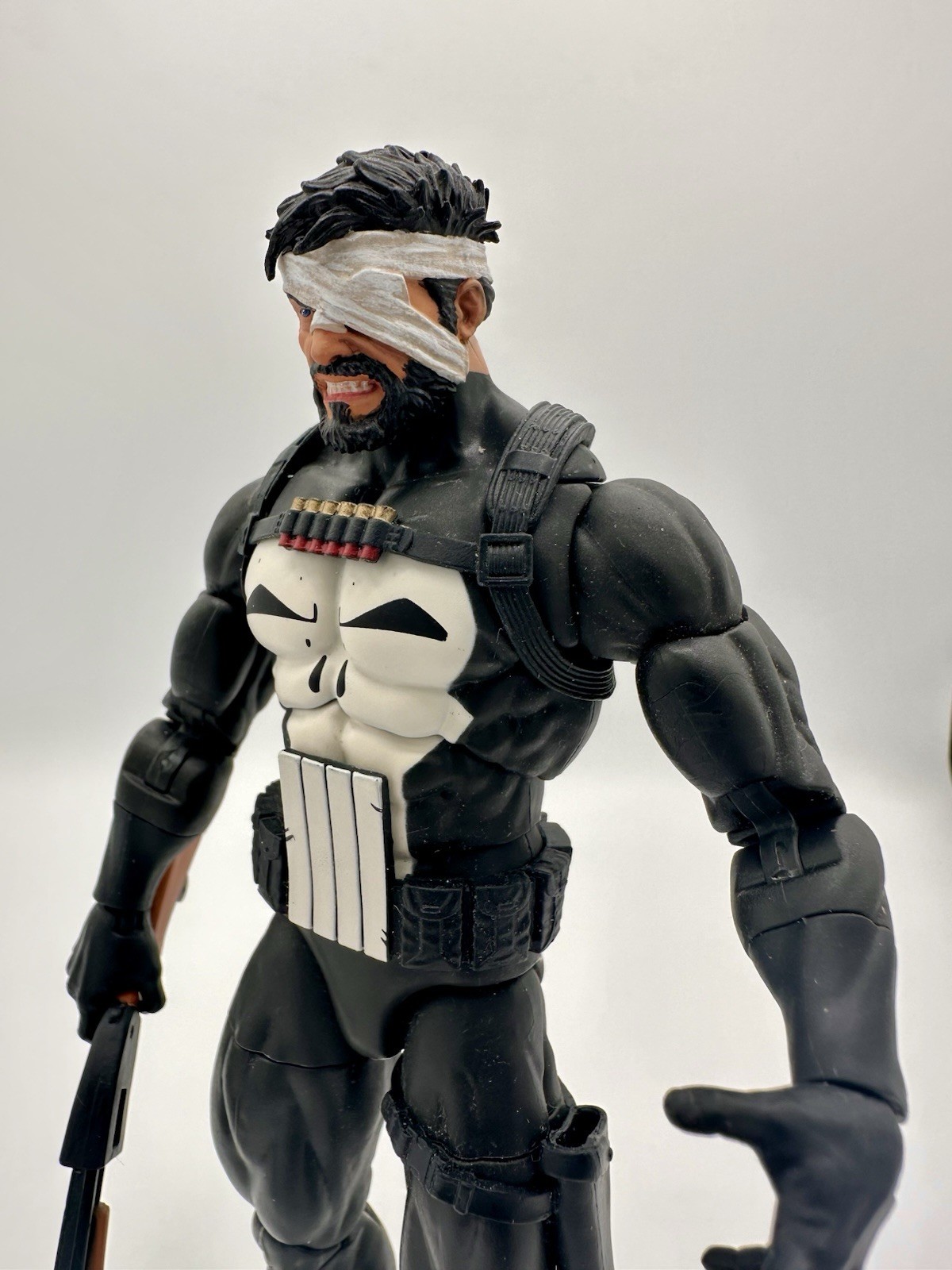 Custom Punisher Bandaged Head for 6in 1:12 Fits Marvel Legends Frank Castle