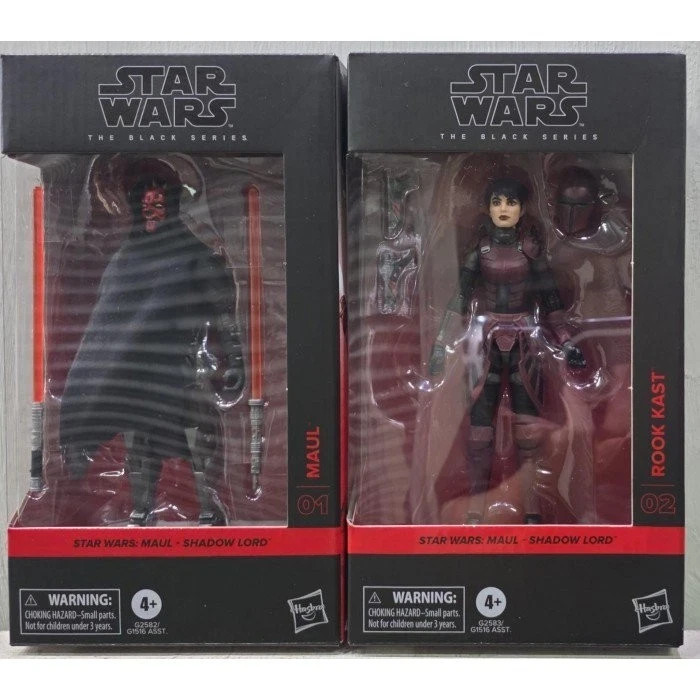Hasbro Star Wars Black Series Maul Shadow Lord Maul Rook Kast 2 Figure