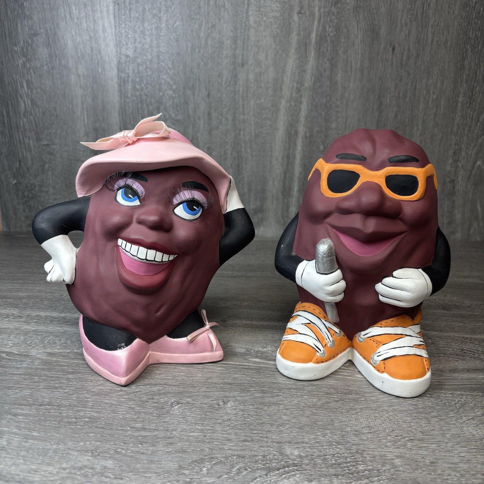 Vintage California Raisin Ceramic Hand Painted Statue Figure Collectible 1988