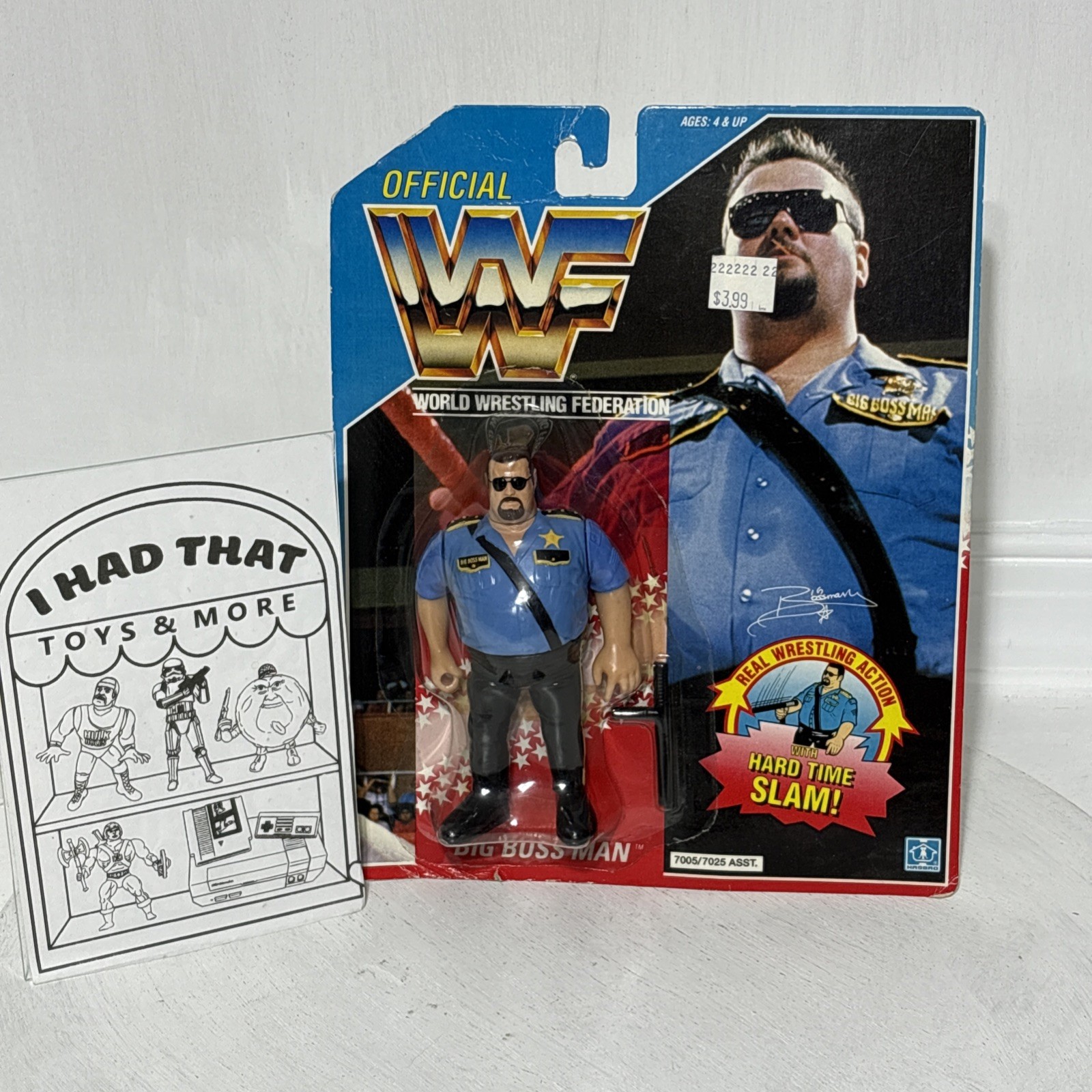 WWF Hasbro Big Boss Man Hard Time Slam Figure SEALED W/ Protector