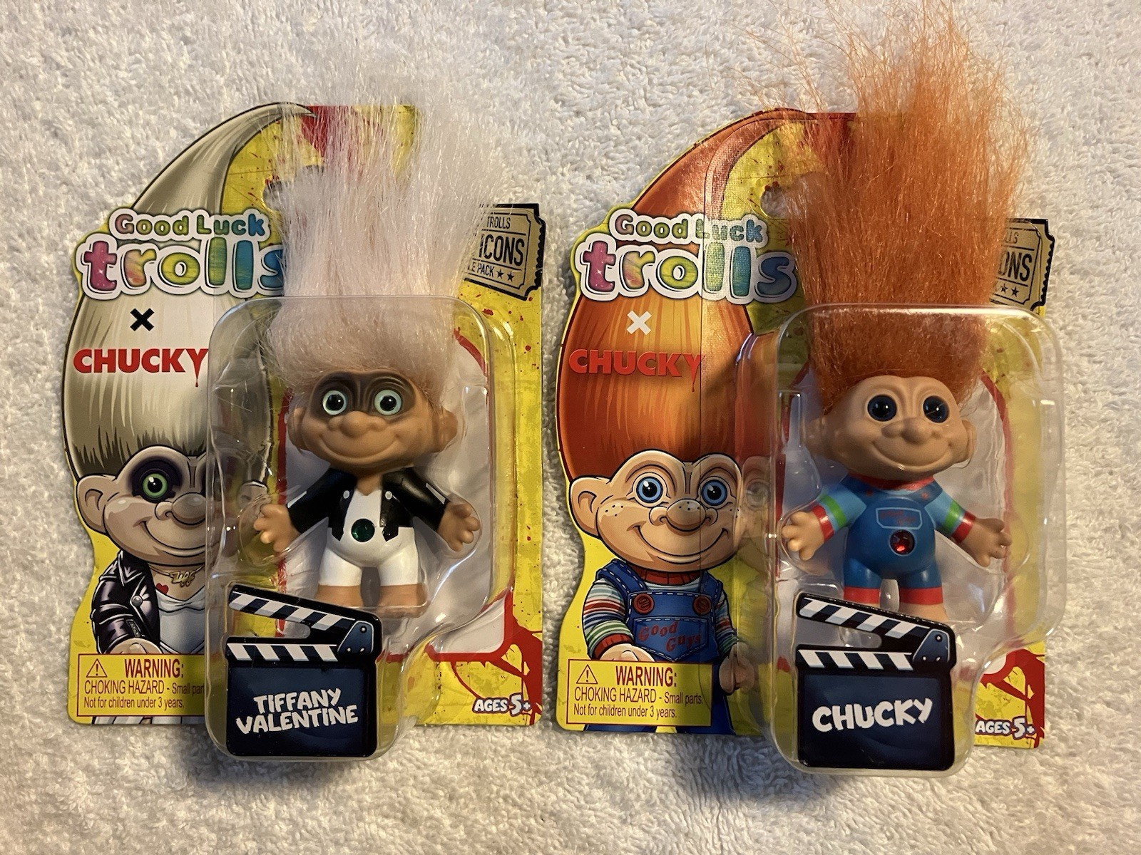 Good Luck Trolls Movie Icons Lot Child’s Play Chucky & Tiffany Valentine