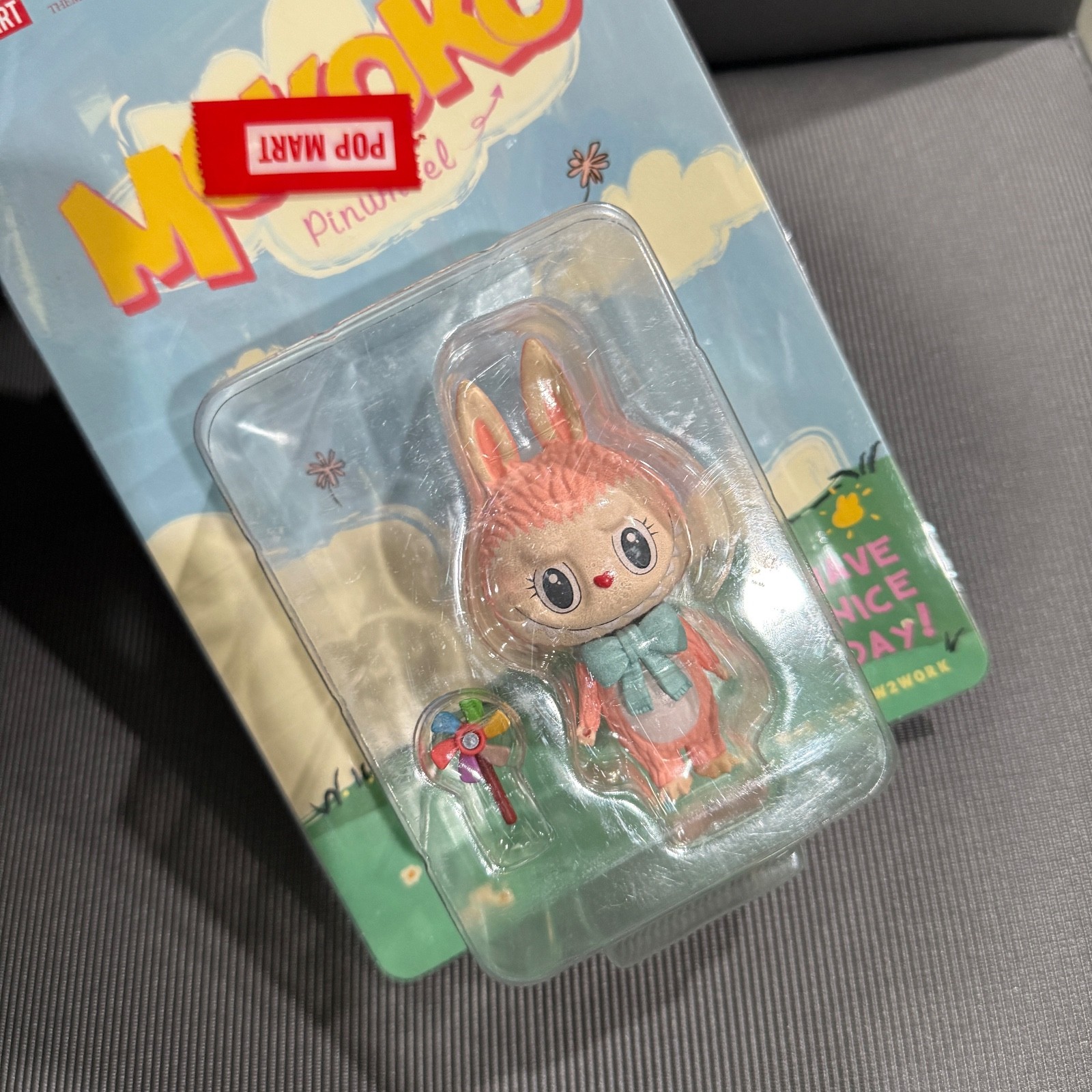 RARE NEW POP MART LABUBU MOKOKO PIN WHEEL 100% FIGURE THE MONSTERS