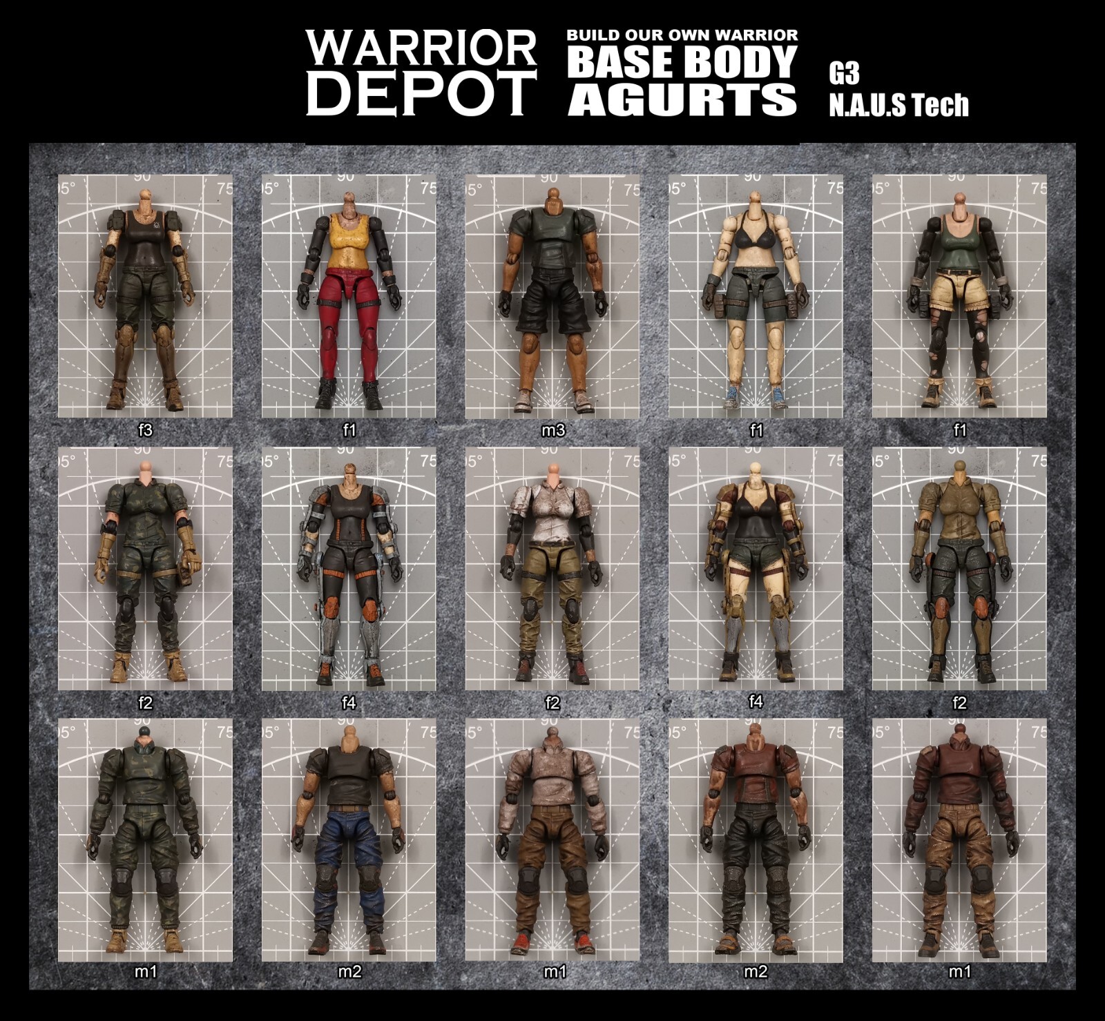 Acid Rain World Base Body Agurts G3 N.A.U.S Tech – 1/18 3.75″ GI Joe
