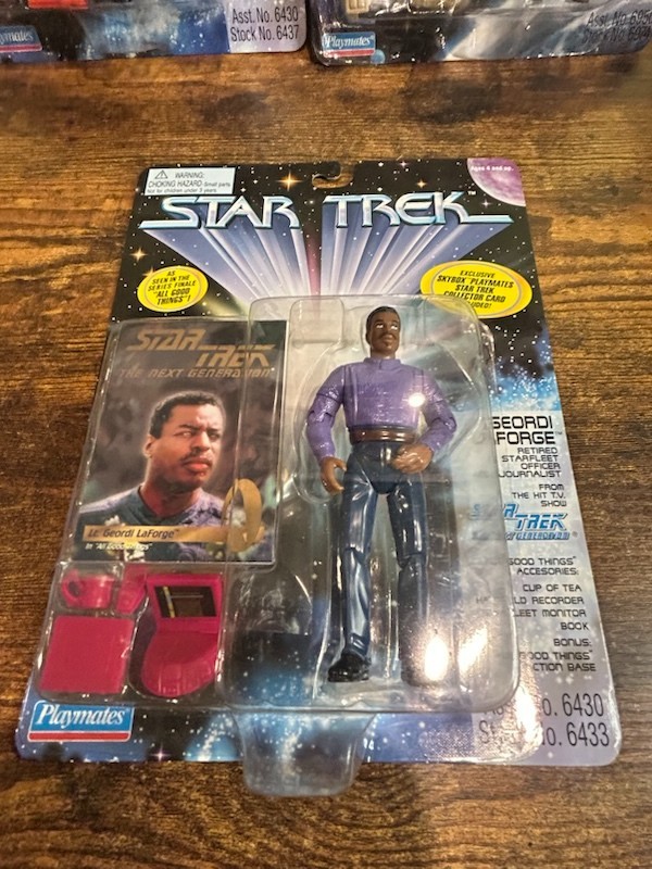 Star Trek Playmates All Good Things Crew Lot x6 Picard Data Worf Figures MOC TNG