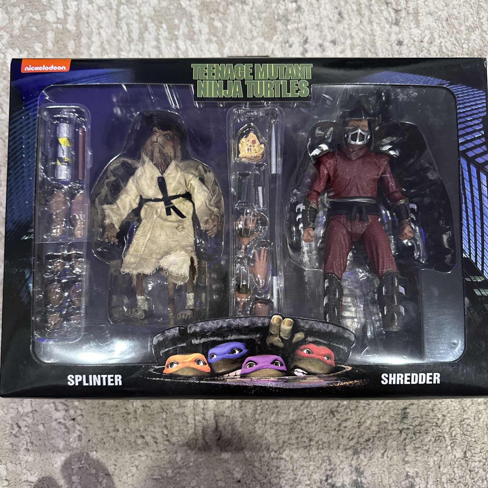 NECA Splinter and Shredder 2 pack TMNT Teenage Mutant Ninja Turtles NEW & SEALED