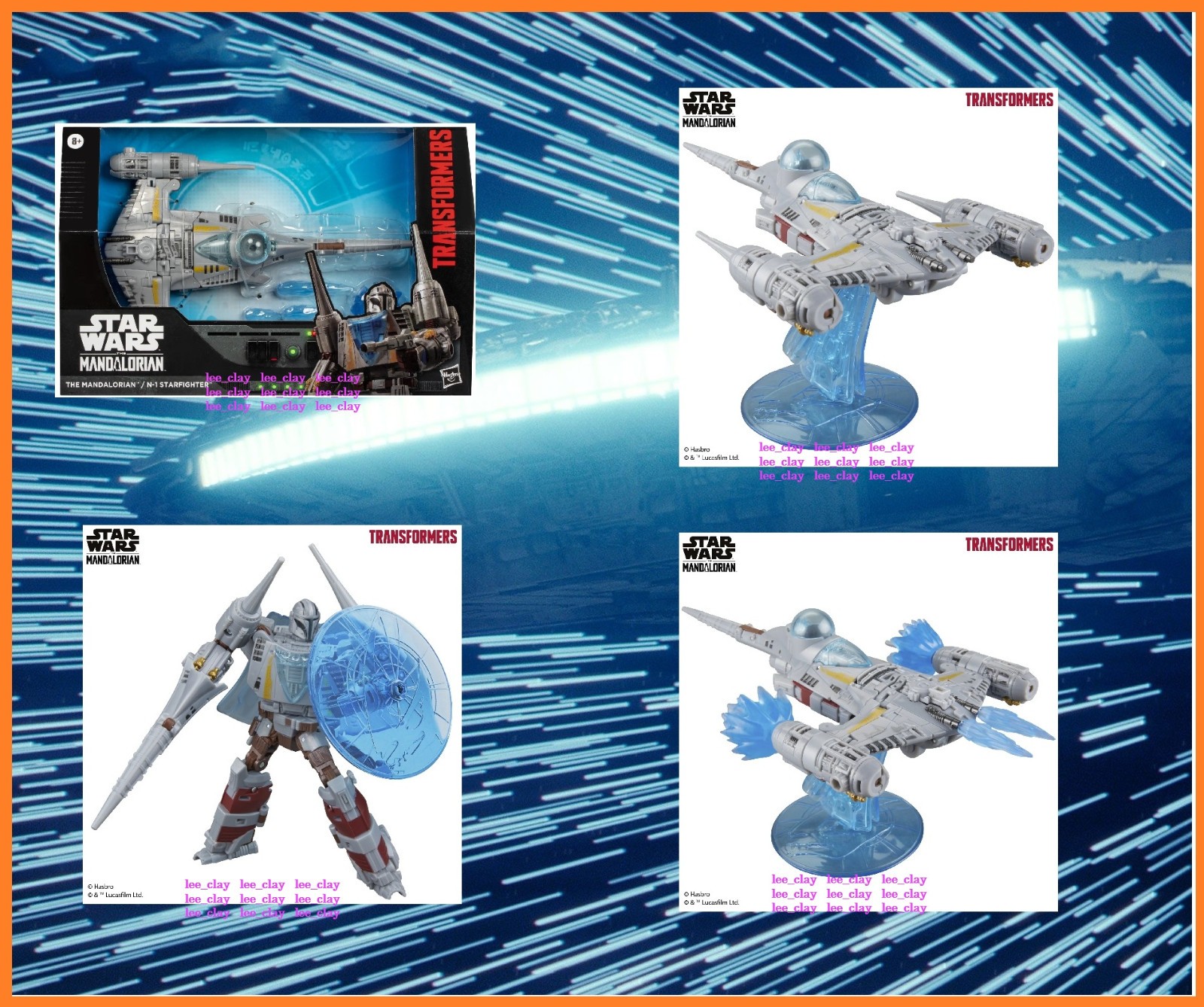 Transformers Star Wars Mandalorian Crossover N-1 Starfighter NEW+6 BLAST EFFECTS