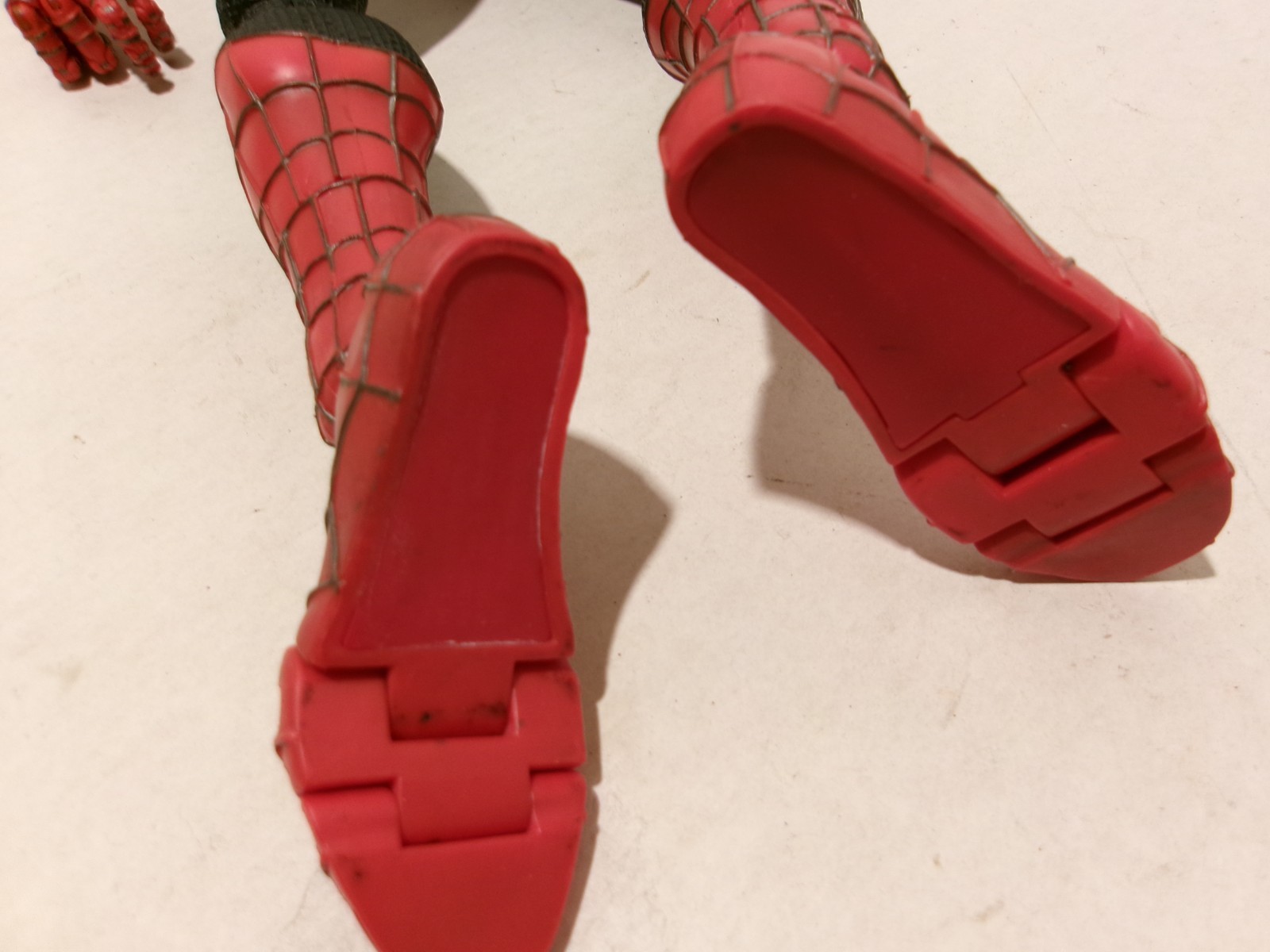 LARGE 18 inches Vintage 2003 SpiderMan 2 Poseable Action Figure Red/Blue Plastic