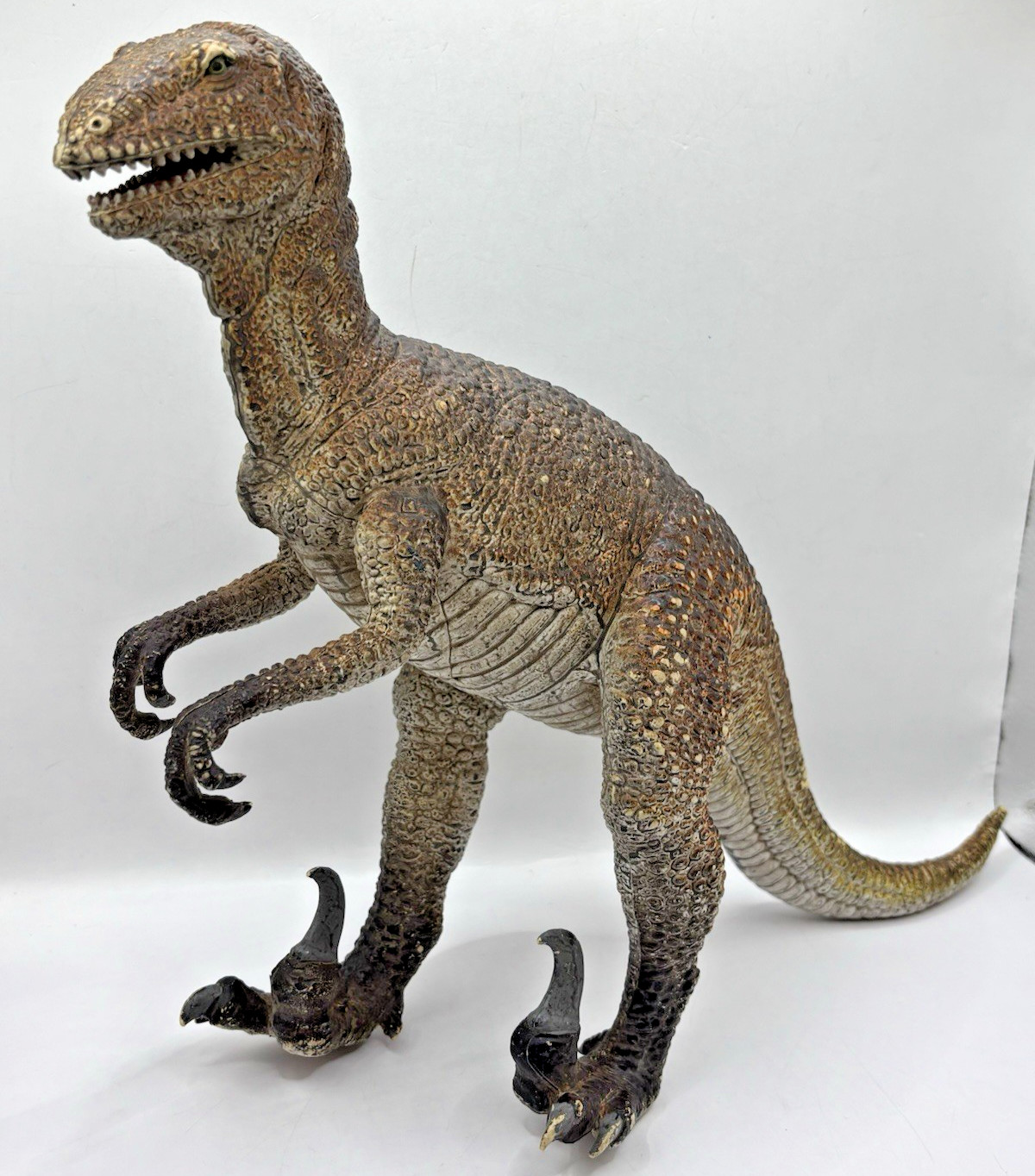 Vtg Large 11″ AAA Dromaeosaurus Dinosaur Figure Heavy T Rex Raptor Kaiju