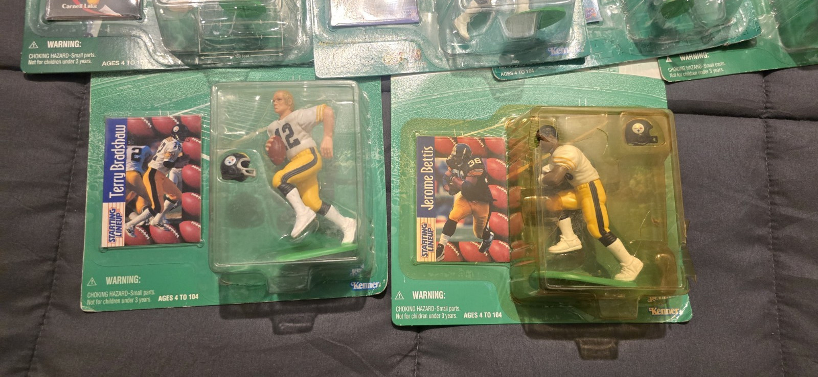 Kenner Starting Lineup Legends NFL Figures Lot Bradshaw Bettis Greene