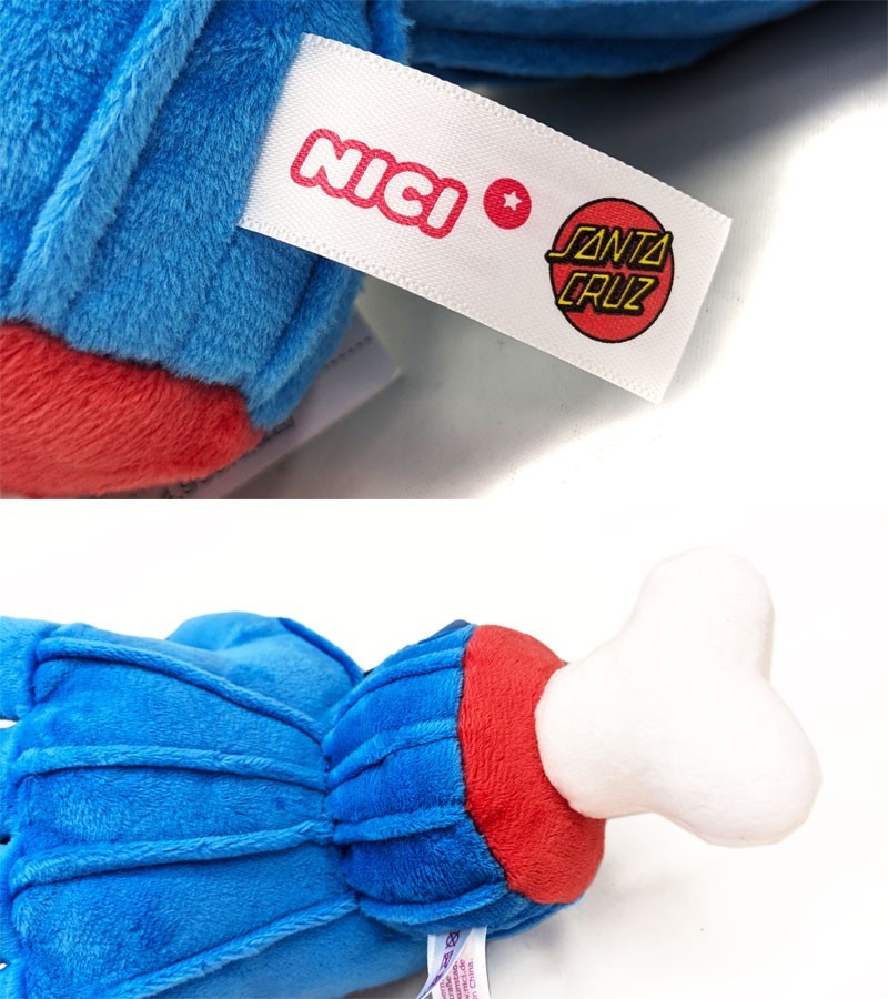 SANTA CRUZ × NICI Screaming Hand Soft Toy & Keychain Blue Polyester JAPAN NEW