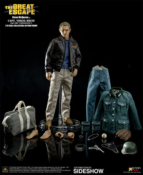 STEVE MCQUEEN CAPT VIRGIL HILTS THE GREAT ESCAPE DELUXE STAR ACE 1/6TH SCALE