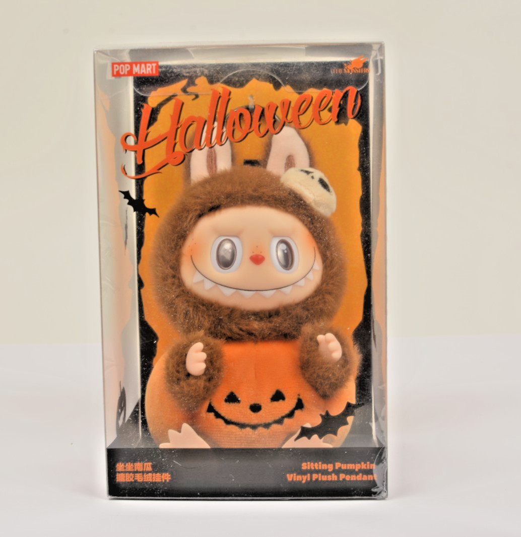 AUTHENTIC Pop Mart Labubu Happy Halloween Party Series Sitting Pumpkin Plush NEW
