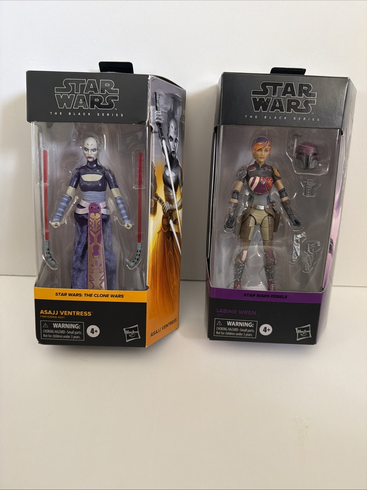 Star Wars Black Series Sabine Wren (Rebels) & Asajj Ventress (Clone Wars) 6” NIB