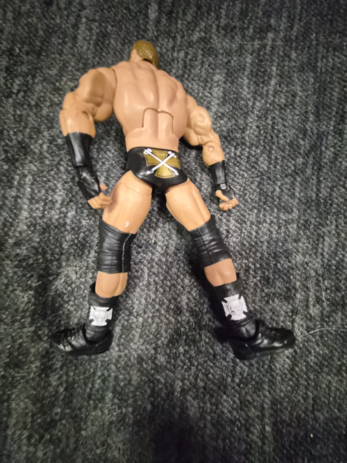 👑 Mattel WWE Triple H Action Figure Black Gold Trunks Iron Cross HHH 👑