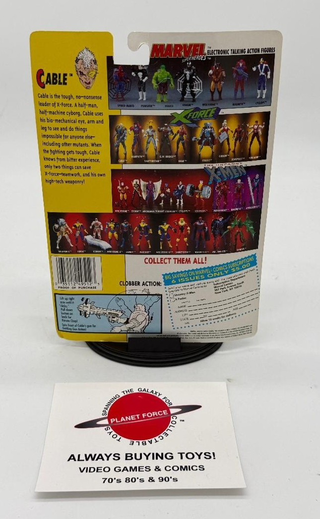 1992 Cable Clobber Action Marvel Uncanny X-Men ToyBiz Figure NEW