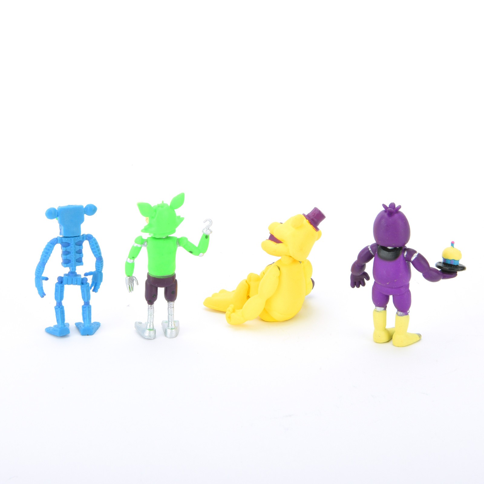 Five Nights At Freddy 2″ 4 Blacklight Figure Set Foxy Golden Ballon Toys