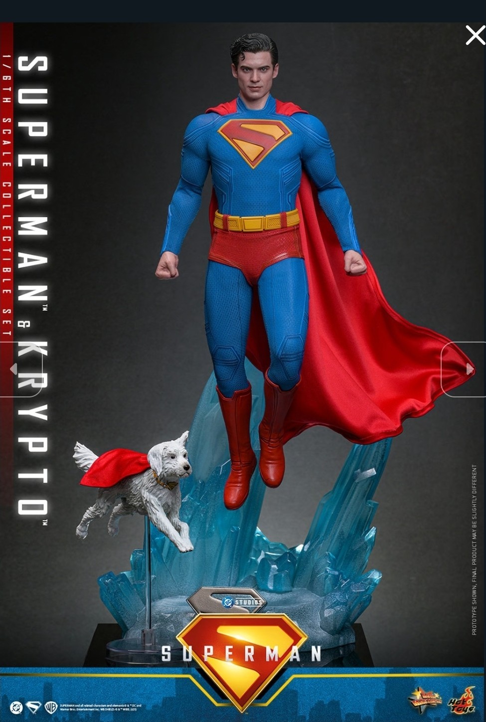 Hot Toys MMS812 Superman & Krypto 1/6 Scale Collectible Set Action Figure MIB